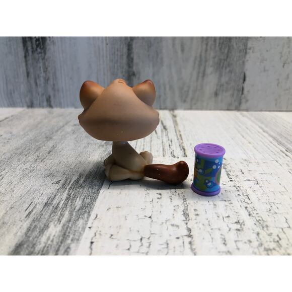 Littlest Pet Shop LPS Vintage Brown Cat Green Eyes 194 - Picture 2 of 3